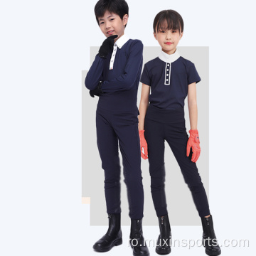 Hot Sale Navy Blue Kids Equitacion Breeches